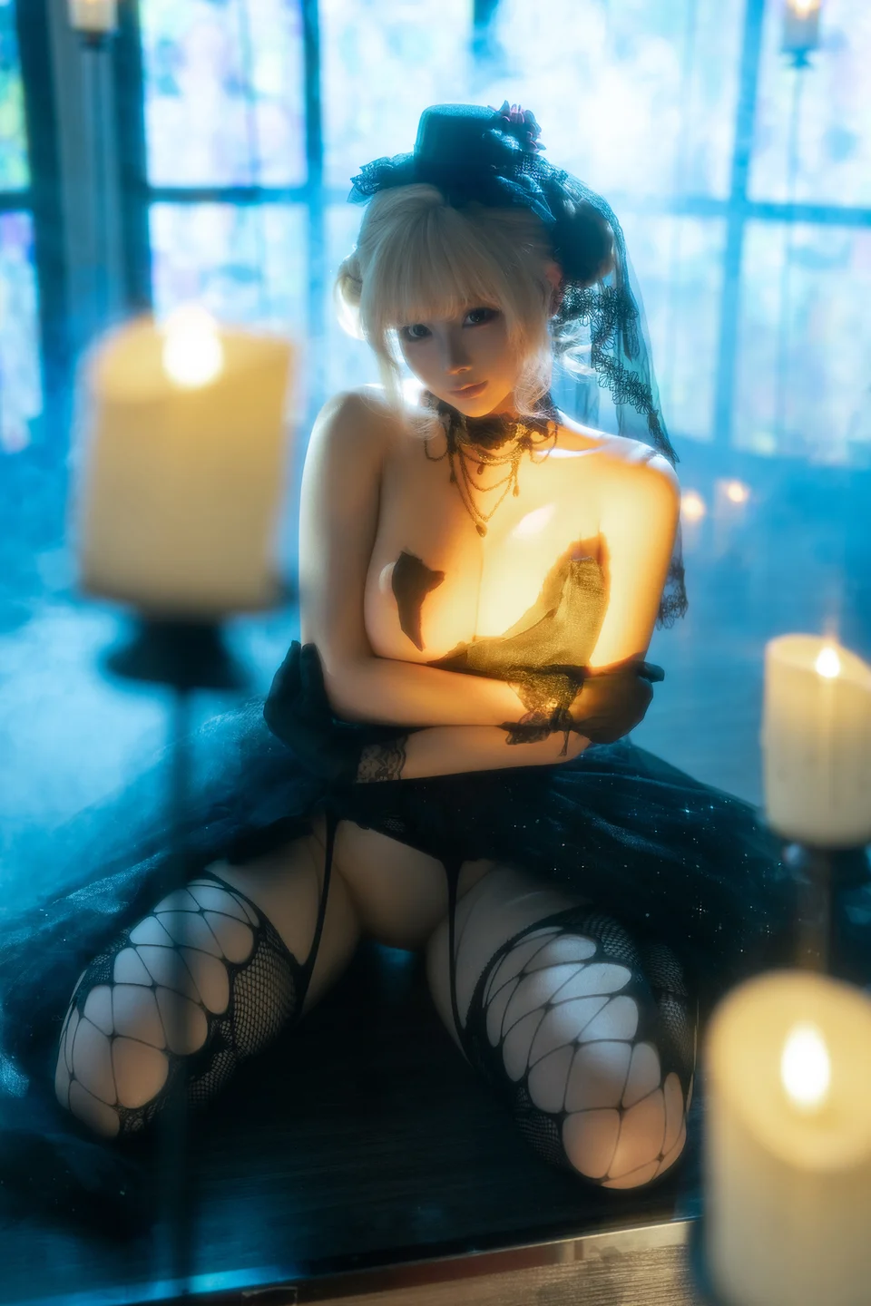 蠢沫沫 - 黑婚纱 [37P,1V-3.15GB] tg@simisebaisi 【丝足阁】031.webp